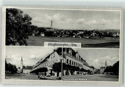 Pfaffenhofen Hauptplatz Rathaus Kirche