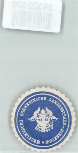 Schwerin Landessteuer Direktion Blau Weiß