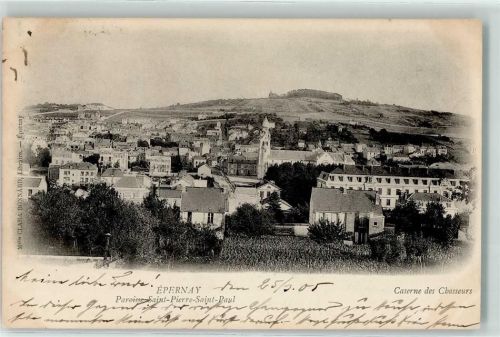 Epernay 1905 Paroisse Saint Pierre Saint Paul Caserne des Chasseurs
