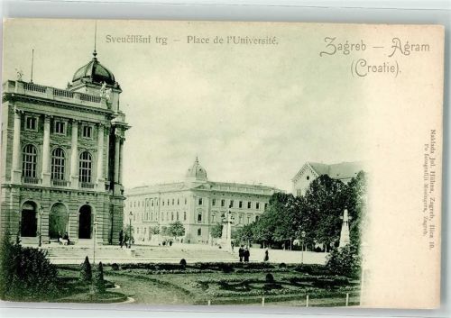 Zagreb Place de l Universite Agram