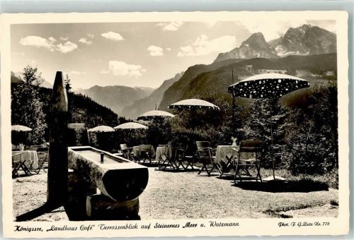 Königssee Cafe Landhaus Terasse Steinernes Meer Watzmann