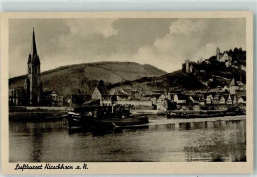 Hirschhorn Neckar Frachtschiffe Ev. Kirche