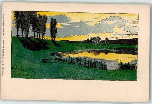 1899 sign. O. Fischer - Künstlerkarte Serie I Wilhelm Hoffmann