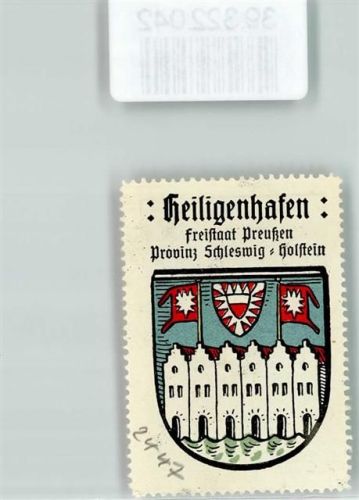 Heiligenhafen Vignette Wappen Freistaat Preußen Provinz Schleswig Holstein