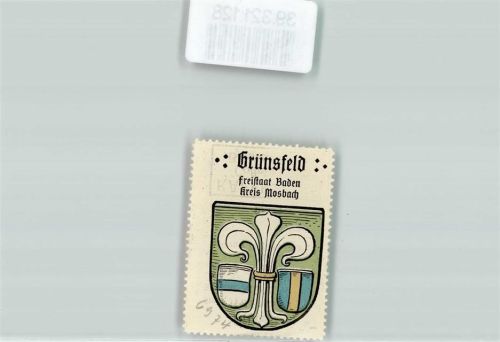 Grünsfeld Wappen Kaffee Hag ca. 1920-1940