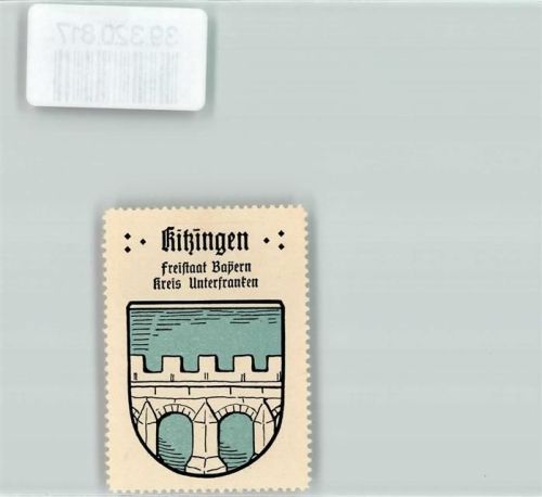 Kitzingen Wappen Kaffee Hag ca. 1920-1940 Zinnenbrücke