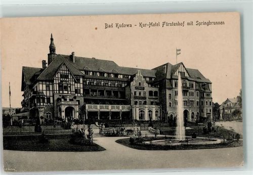 Bad Kudowa Kur Hotel Fürstenhof Springbrunnen