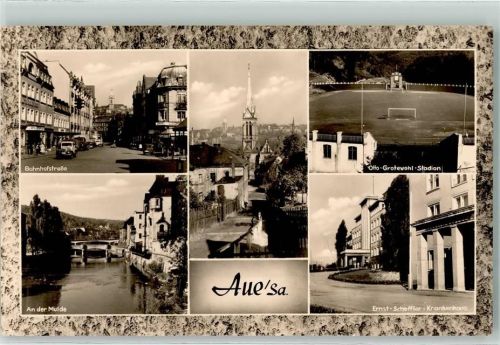 Aue Bahnhofstraße Oldtimer Otto Grotewohl Stadion Ernst Scheffler Krankenhaus