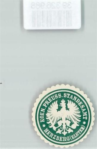 Herzberg Koen. Preuss. Standesamt Herzberg Elster