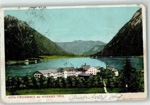Pertisau 1904 Hotel Fürstenhaus am Achensee Tirol Kirche
