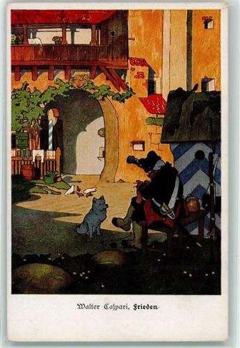 Frieden Wachtposten - verkleinerte Wiedergabe einer Künstlerzeichnung aus Voigtländer Verlag