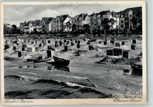 Seebad Bansin Strand Strandkörbe Holzkähne Villen