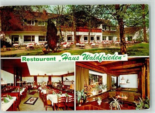 48249 W4408 Dülmen - Gasthaus Waldfrieden am Wildpark Gastraum Garten