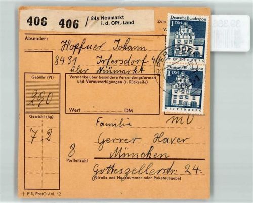 Irfersdorf Paketkarte