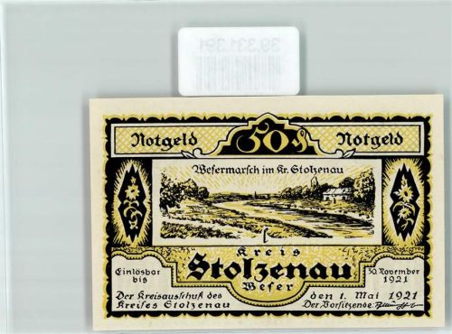 Stolzenau Notgeld 50 Pfennig Wesermarsch