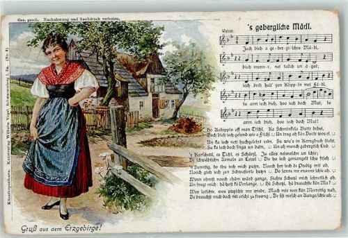 Tracht s gebergliche Mädl Verlag wilhelm Vogel Nr.3