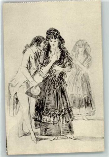 Madrid Er unterscheidet es auch nicht sign.Goya Prado Museum