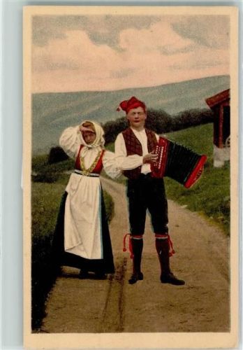 Mann Frau Tracht Akkordion