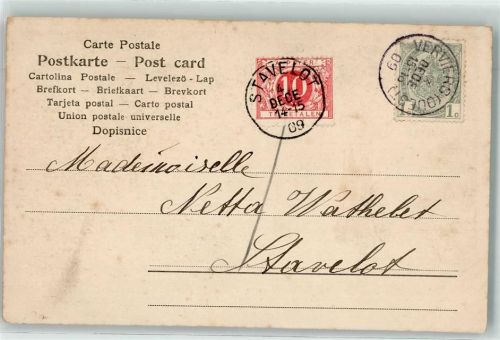 Verviers 1909 Destination nach Stavelot