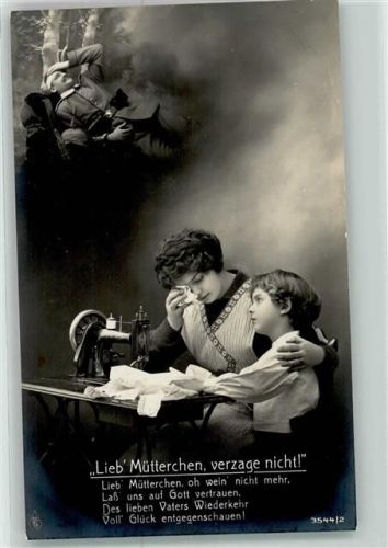 Lieb Mütterchen verzage nicht Nähmaschine verwundeter Soldat PFG Nr.3544-2