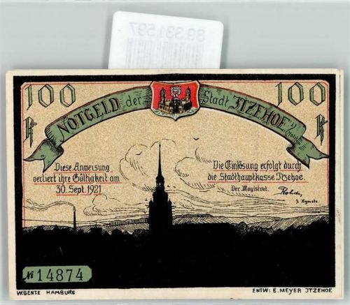 Itzehoe Notgeld 100 Pfennig