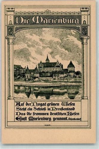 Marienburg sign. Lenz Fluss Nogat