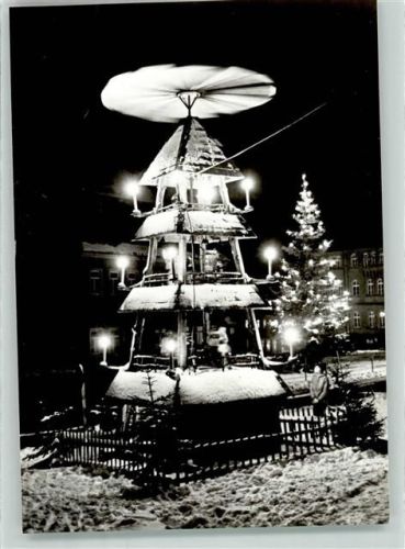 Zwönitz Markt Weihnachtspyramide Winter