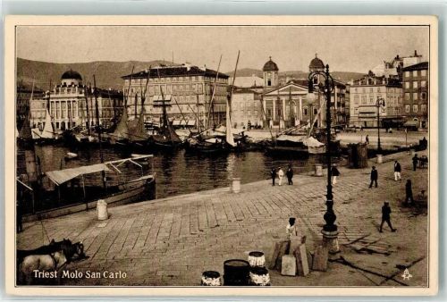 Trieste / Triest / Trst Molo San Carlo Fischerboot