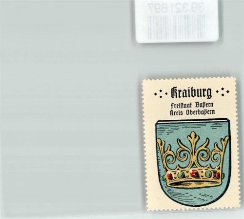 Kraiburg Vignette Wappen Freistaat Bayern Kreis Oberbayen