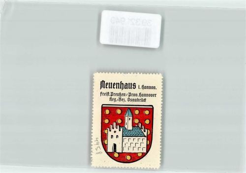 Neuenhaus Vignette Wappen Freist. Preußen Prov. Hannover Reg. Bez. Osnabrück