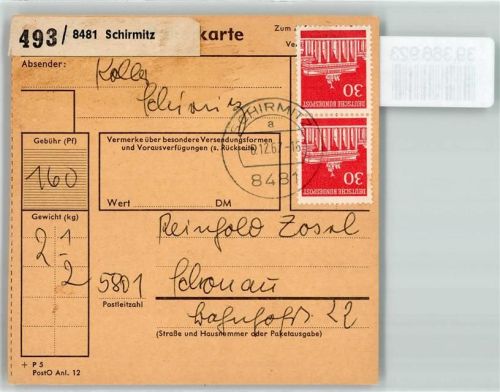 Schirmitz Paketkarte