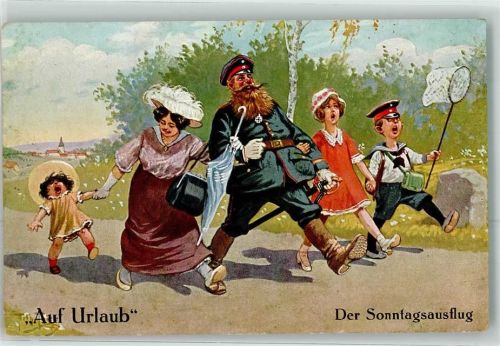 1916 Auf Urlaub Der Sonntagsausflug Verlag Dietrich Nr.153-8