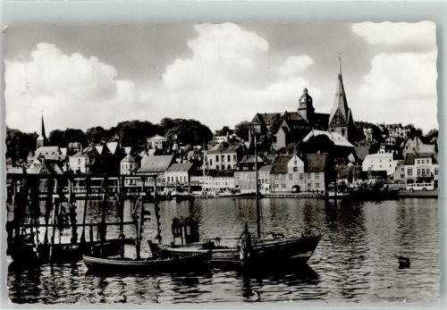 Flensburg Hafen mit St. Marienkirche und Altem Gymnasium