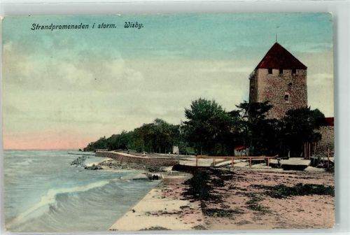 Visby Strandpromenaden i storm