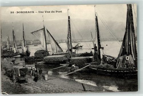 Bordeaux Blick zum Hafen Fischerboot
