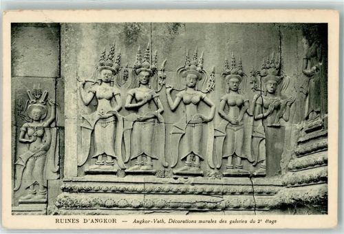 Siem Reap Ruines d`Angkor Decorations murales des galeries