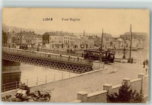 Liege Pont Maghin Tram Brücke Kutsche