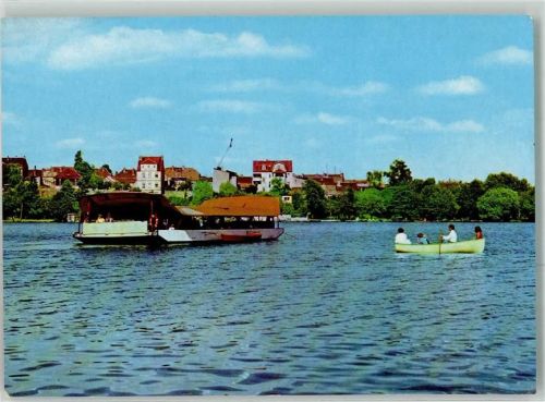 Strausberg Blick über den Straus- See Fahrgastschiff