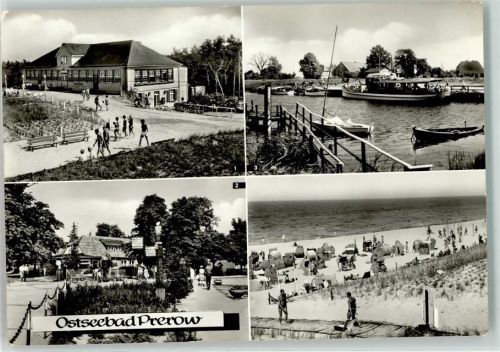 Ostseebad Prerow Strand Ausflugsschiff Cafe Strandeck HO-Gasthaus Dünenhaus