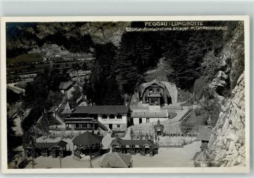 Peggau Lurgrotte Gasthaus Grotten Restaurations Anlagen mit Grotteneingang