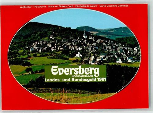 Eversberg Land der tausend Berge Aufkleber und Postkarte