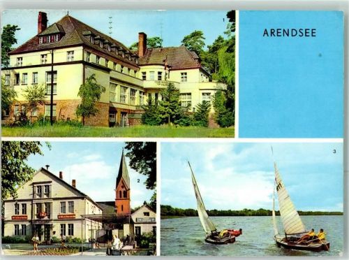 Arendsee FDGB Erholungsheim Waldheim Rathaus Segelboot