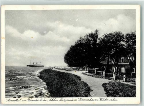 Weddewarden Dampfer Weserdeich Gasthaus Schloss Morgenstern