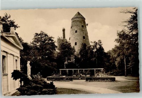 Bad Salzelmen Alter Solenturm mit Rosarium FDGB Volksbad