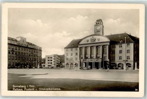 Sonneberg Rathaus Postamt und Ortskrankenkasse