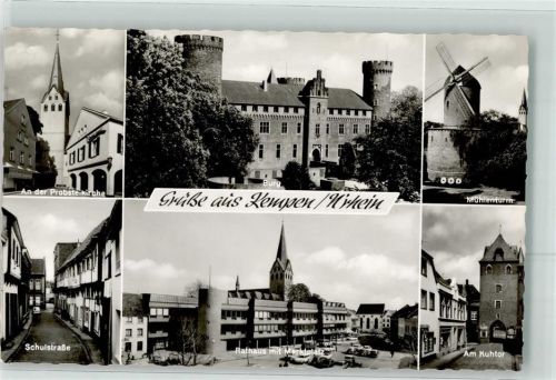 Kempen Probsteikirche Burg Mühlenturm Schulstraße Rathaus Marktplatz Kuhtor