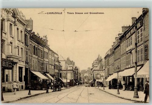 Charleville 1912 Thiers Straße und Großstraße