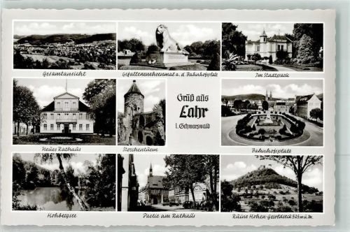 Lahr Gefallenen Denkmal Rathaus Storchenturm Bundesschießen Hohen-Geroldseck Bahnhofsplatz Schöning Foto