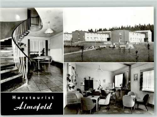 Almsfeld-Harztourist Bettenhäuser Treppenaufgang Klubraum Fernsehraum