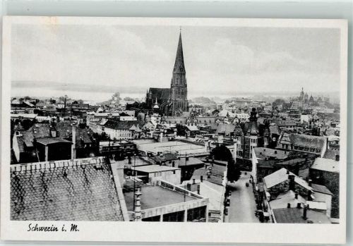 Schwerin Fliegeraufnahme von Dom und Altstadt
